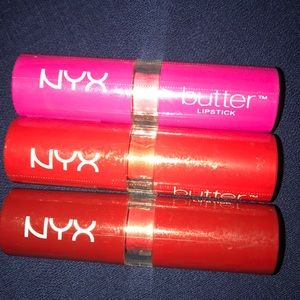 3 NYX Butter Lipstick All of $10